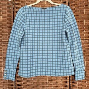 Ann Taylor Light Blue Blouse, Office Siren, Old Money, Quiet Luxury, Size S.